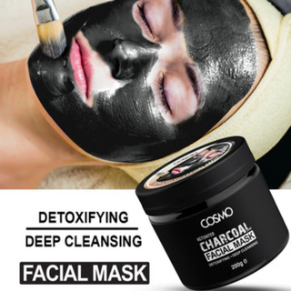 Cosmo activated charcoal face mask 200g deep pore cleansing blackhead removal mask for oily skin detox purifying facial care for smooth clear refreshed skin appearance