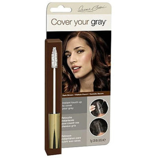 cover your gray dark brown hair mascara instant root and gray touch up brush for natural brown hair coverage and styling look