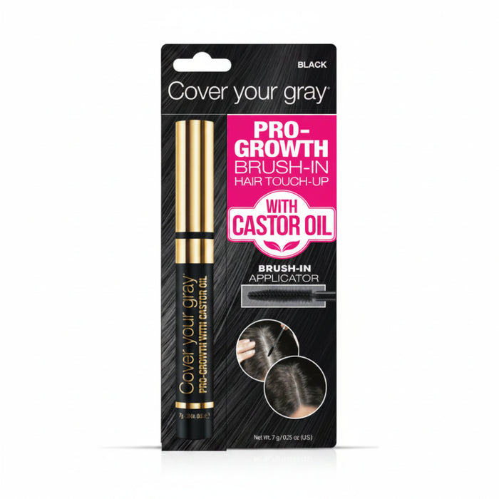 Cover Your Gray Pro-Growth Hair Touch-Up with Castor Oil | Instant Root Coverage