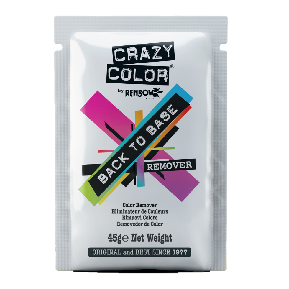 Crazy Color Back to Base hair colour remover for gentle dye removal and recoloring preparation