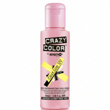 Crazy Color Caution UV No 77 neon semi permanent hair dye glowing under UV light
