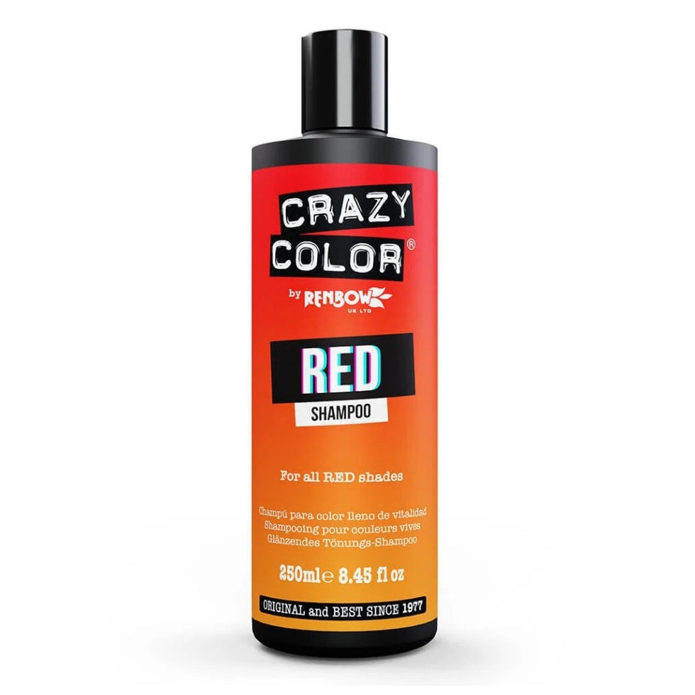 Crazy Color red shampoo for enhancing red hair color and preventing fading