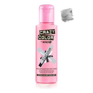 crazy color semi permanent platinum no 28 hair dye 100ml icy platinum blonde wash out hair colour conditioning shine finish
