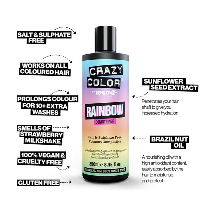 Crazy Color Rainbow Care Conditioner 250ml | Hydrating Color Care Conditioner