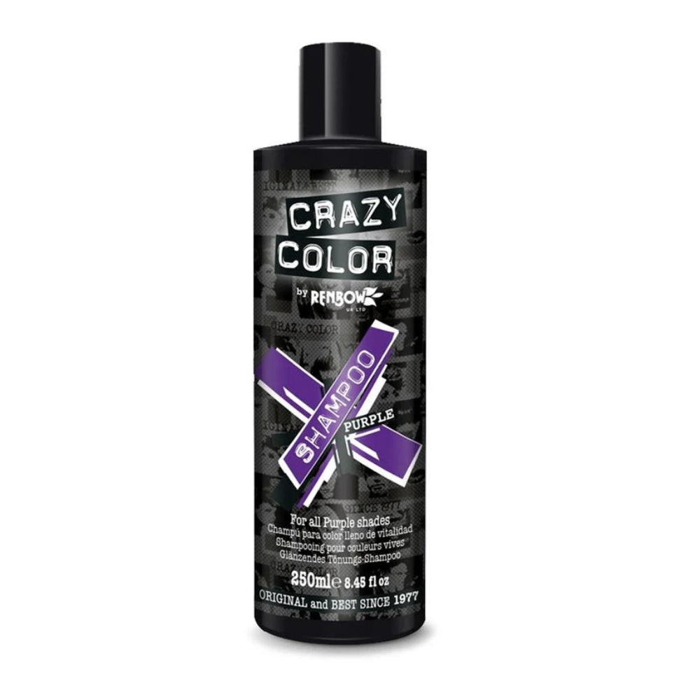 Crazy Colour Vibrant Purple Shampoo 250ml sulfate free shampoo for purple hair care
