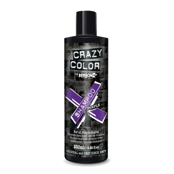 Crazy Colour Vibrant Purple Shampoo 250ml | Sulfate-Free Color Care Shampoo