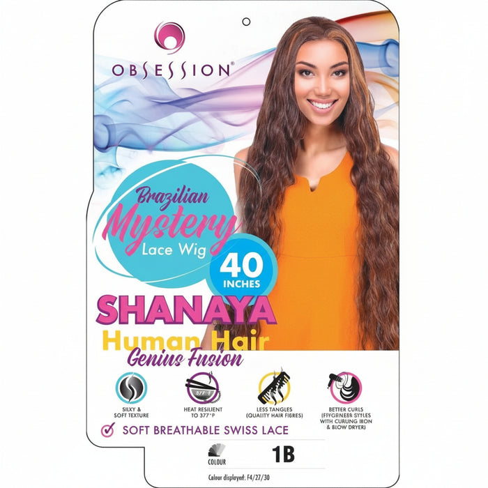 Obsession Brazilian Fusion Human Hair Lace Wig - SHANAYA 40