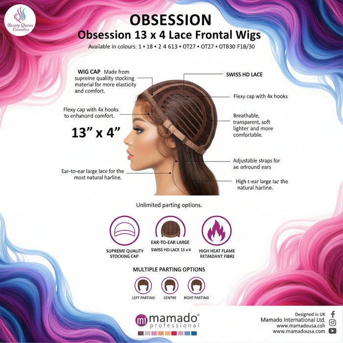 Obsession Synthetic Swiss HD 13x4 Lace Front Free Part Wig - SHAY