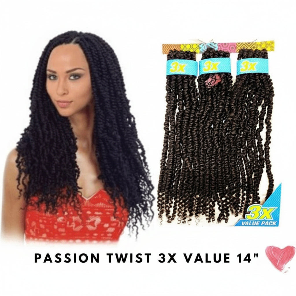 Cherish Passion Twist Crochet Hair 3x Value 14"
