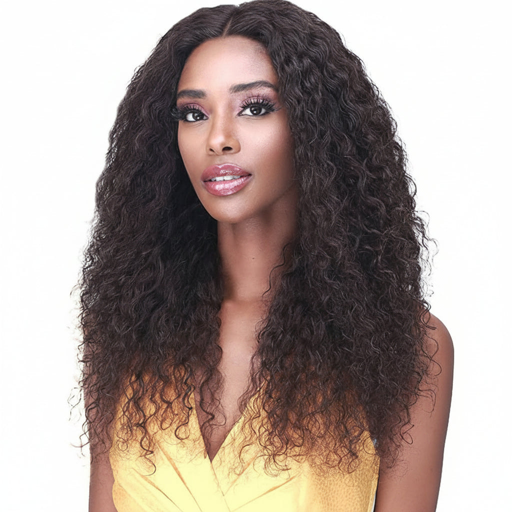 Bobbi Boss 100% Brazillian Hair 5 Inch Deep Part Lace Wig - JERRY CURL 16"