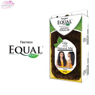 Freetress Drawstring Full Cap Natural Me Half Wig - NATURAL PRESSED YAKI