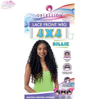 Obsession Synthetic Swiss HD 4x4 Lace Front Free Part Curly Hair Wig - BILLIE