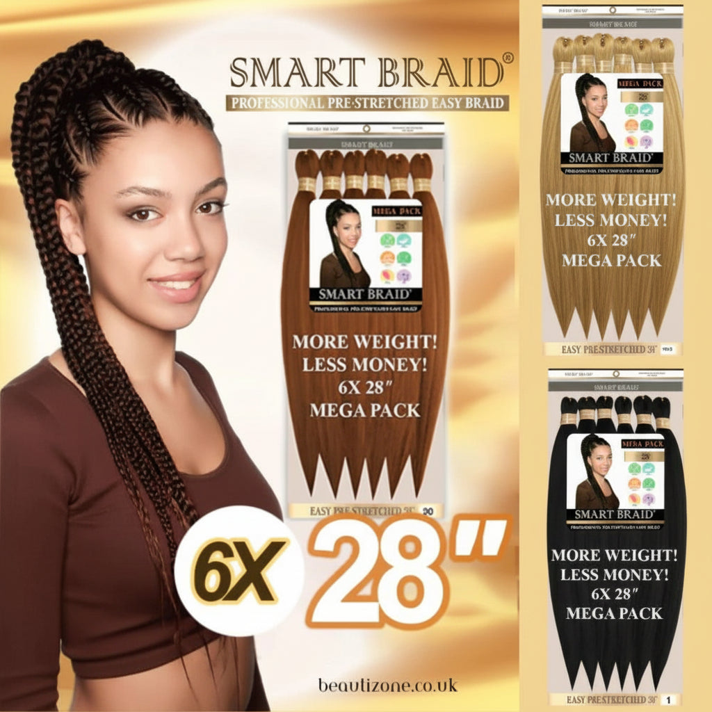 Tresse facile pré-étirée Smart Professional - Pack économique 6X 28"