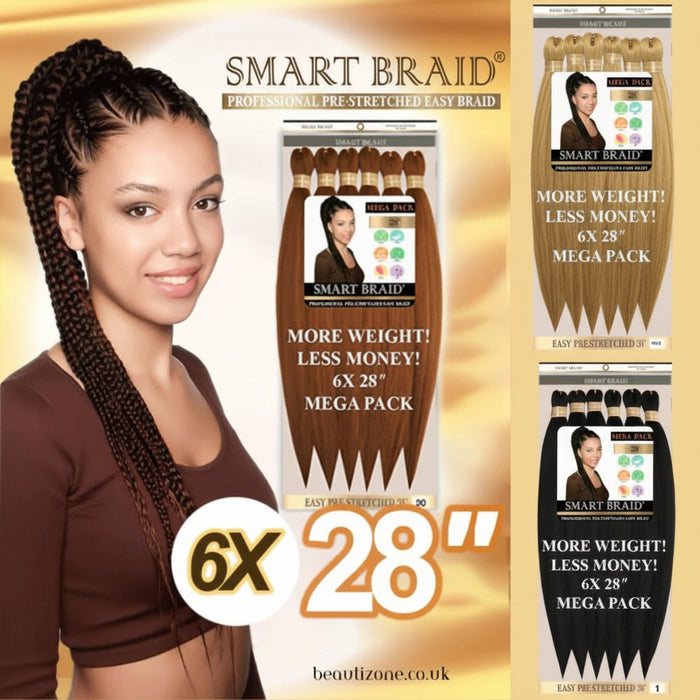 Smart Braid Pre-Stretched Synthetic Braid - 6 X 28" VALUE PACK