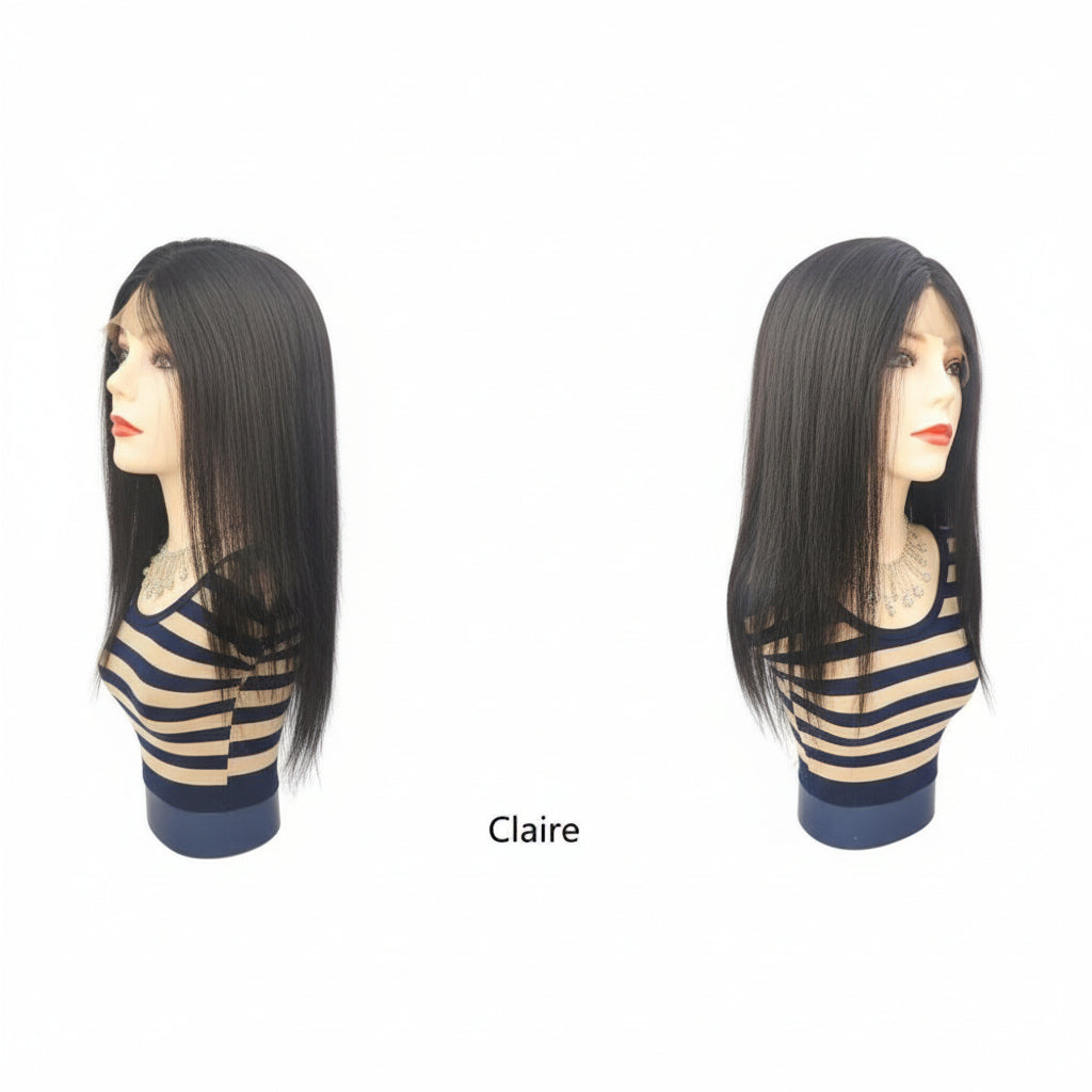 Wignus 100% Unprocessed Brazilian Swiss Lace Parting Wig - CLAIRE