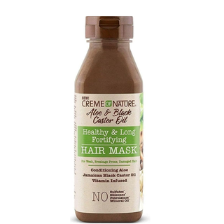 Creme of nature aloe black castor oil fortifying hair mask 12oz deep conditioning treatment for damaged hair strengthening moisturizing repair hair care product