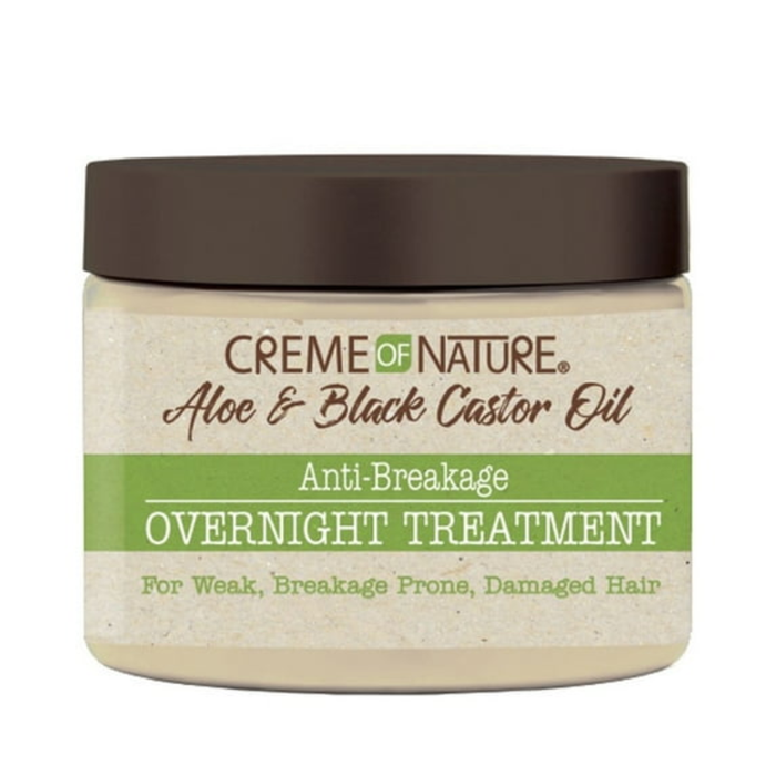 Creme of nature aloe black castor oil overnight treatment 135g deep repair hair mask moisturizing strengthening treatment for dry damaged hair overnight care