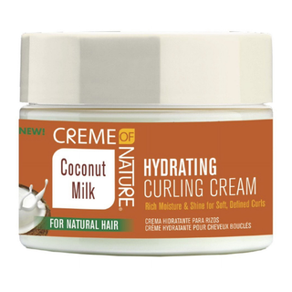 Creme of nature coconut milk curling cream 11.5oz hydrate define curls moisturizing curl cream for soft bouncy frizz free natural hair styling product