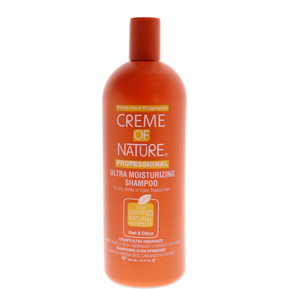 Creme of nature professional ultra moisturizing shampoo 946ml hydrate restore hair cleanser for dry hair soft smooth shiny healthy hair care formula