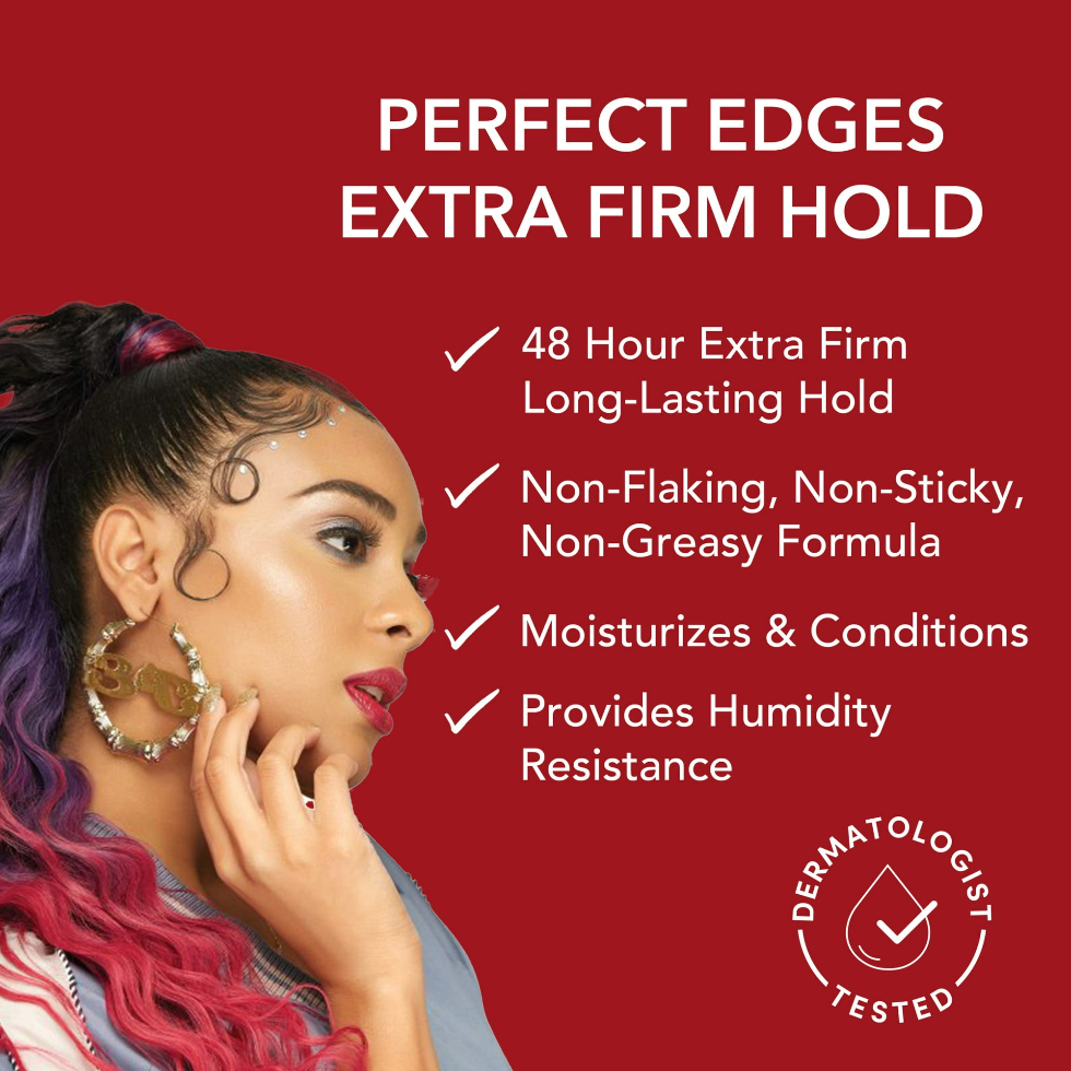 Creme of nature argan oil perfect edges extra firm 48h edge control for smooth sleek and long lasting hairstyles