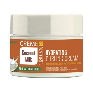 Creme of nature coconut milk curling cream 11.5oz hydrate define curls moisturizing curl cream for soft bouncy frizz free natural hair styling product