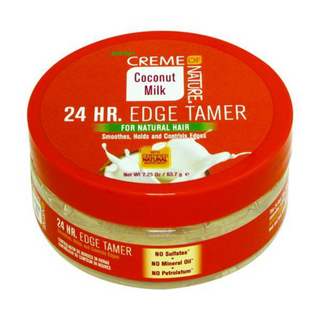 Creme of nature coconut milk 24hr edge tamer 2.25oz smooth edges hold styling gel for sleek edges frizz control shine moisturizing edge control product