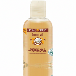 Creme of nature coconut milk essential 7 treatment oil 4oz hydrate strengthen hair multi benefit oil for frizz control shine moisture soft healthy hair care product