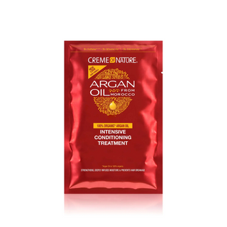 Creme of nature intensive conditioning treatment argan oil morocco 1.75oz repair hydrate hair mask for damaged hair strengthening moisturizing treatment soft smooth healthy hair care