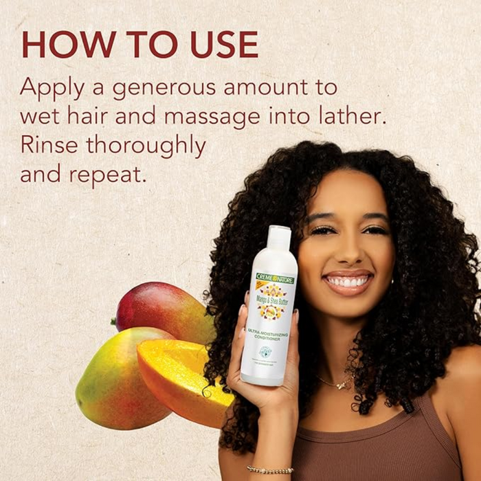 Creme Of Nature Après-shampooing ultra hydratant MANGUE ET BEURRE DE KARITÉ 354 ml/12 oz