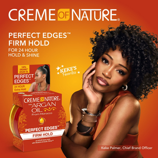 Creme of nature perfect edges argan oil 2.25oz 24 hour extra hold edge control gel moisture shine smooth flyaways sleek hair styling product