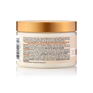 Creme of nature pure honey curl creator pudding 326g define strengthen curls moisturizing styling pudding for curly hair frizz control soft bouncy curl definition