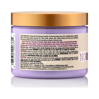 Creme of nature pure honey hair food cream oil 135g 24-hour nourishing damage prevention hair treatment moisturizing cream oil for dry and damaged hair