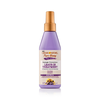 Creme of nature pure honey leave in treatment 236ml damage prevention repair moisture care leave in conditioner for dry damaged hair softening hair product