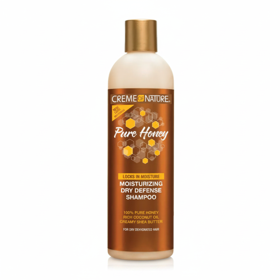 Creme of nature pure honey moisturizing dry defense shampoo 355ml hydrating shine shampoo for dry hair gentle cleansing moisturizing hair care formula