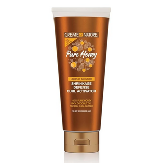 Creme of nature pure honey shrinkage defense curl activator 310ml define elongate curls moisturizing styling cream for natural curly hair frizz control and curl definition