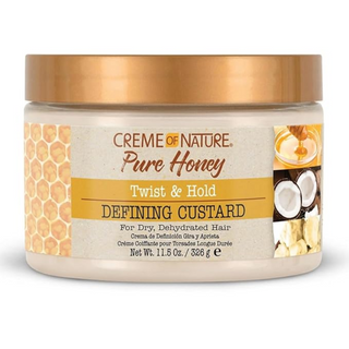 Creme of nature pure honey twist hold defining custard 11.5oz soft hold curls styling custard for natural hair curl definition frizz control and moisture rich styling formula