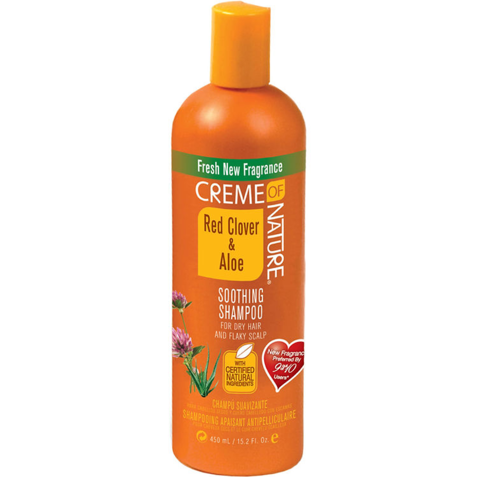 Creme of nature red clover aloe shampoo 250ml soothing scalp care gentle hydrating shampoo for dry itchy scalp soft healthy balanced hair care product