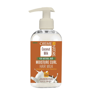 Creme of nature coconut milk moisture curl hair milk 8.3oz hydrate define curls lightweight moisturizing hair milk for frizz control soft bouncy natural hair styling