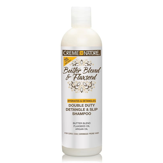 Creme of nature double duty detangle slip shampoo 355ml hydrating detangling shampoo for smooth soft manageable hair gentle cleansing formula