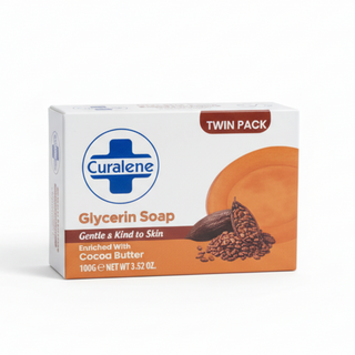 curalene glycerin soap twin pack cocoa butter moisturizing cleansing soap soft skin 2x100g
