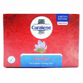 curalene saffron soap bar for radiant glowing skin brightening cleansing 100g