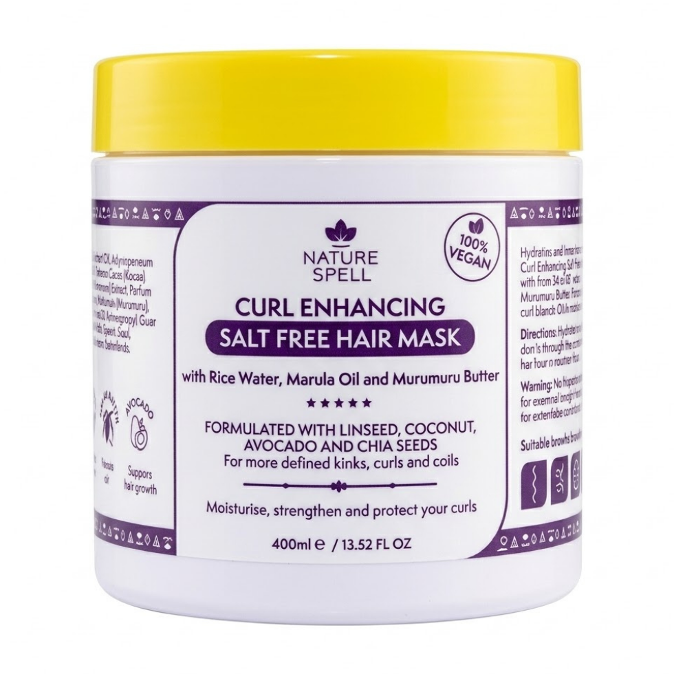 curl enhancing salt free hair mask 400ml for frizz control deep hydration and defined curls