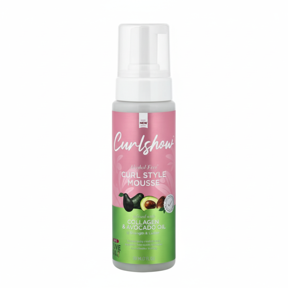 curl show curl style mousse 207ml soft hold volumizing frizz free curl styling foam