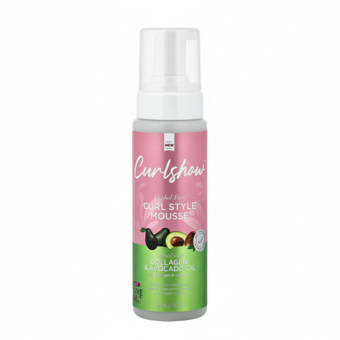 curl show curl style mousse 207ml soft hold volumizing frizz free curl styling foam