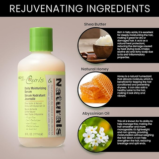 Curls & Naturals Daily Moisturizing Serum 6oz- Hydrate, Shine & Nourish Curly Hair