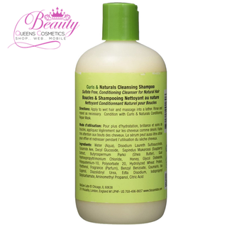 Curls & Naturals Cleansing Shampoo 12oz- Sulfate-Free Cleanser for Curly Hair