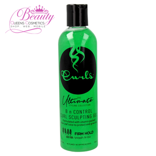 Curls B N Control Curl Sculpting Gel 8oz – Firm Hold, Wash & Go Styler