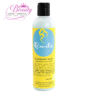 Curls Blueberry Bliss Reparative Hair Wash 8oz  Sulfate-Free Cleanser for Strong, Healthy Curls