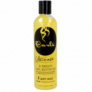 curls the ultimate b smooth curl butter gel 8oz soft hold shine frizz control styling gel for soft defined curls