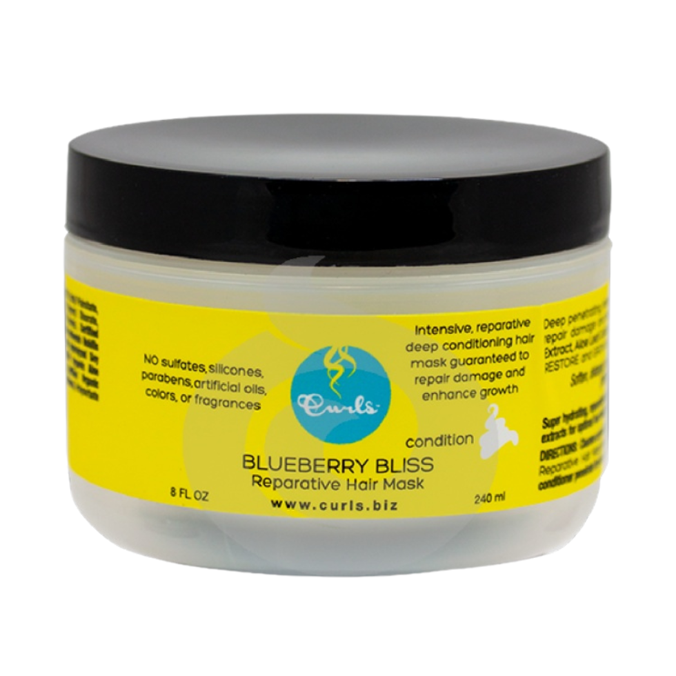 curls blueberry bliss reparative hair mask 8oz deep conditioning repair growth treatment for curly hair